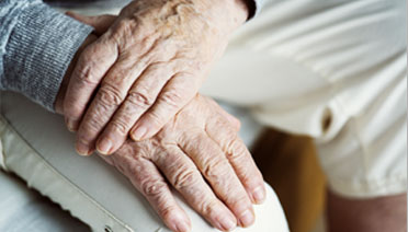 Closeup of elderly hands
